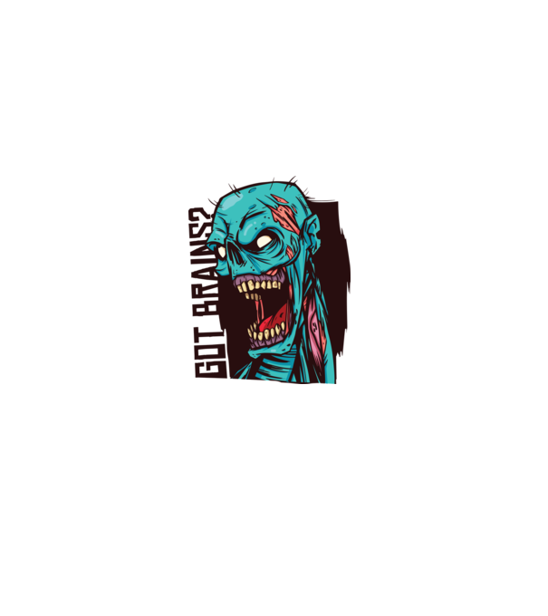 Got Brains? Zombi Fej minta fehér pólón