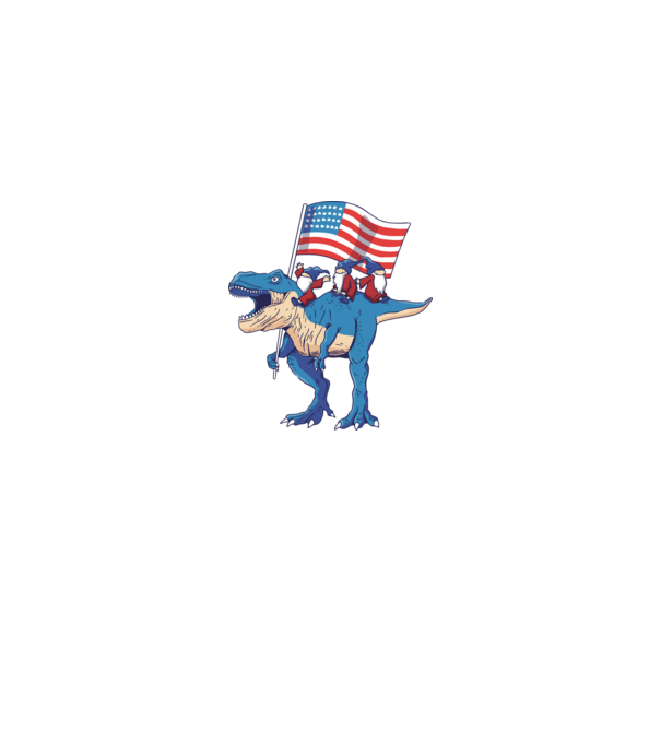 Amerikai dínó manókkal minta királykék pólón