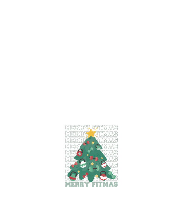 Merry Fitmas Karácsonyfa Fitness minta sötétkék pólón