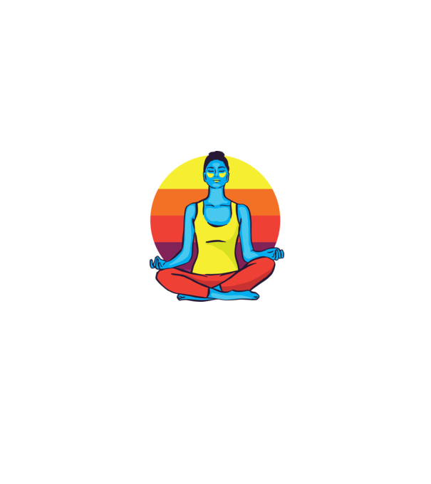 Jóga Meditálás Retro minta fekete pólón