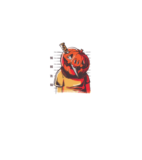 Halloween Tök Fej Börtön minta fehér pólón