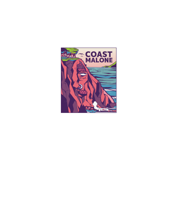 Coast Malone minta fekete pólón