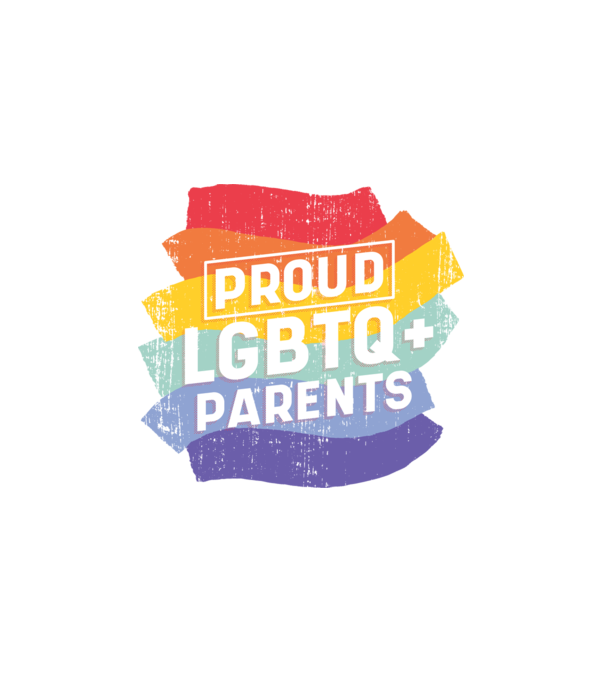Büszke LGBTQ szülők minta fehér pólón