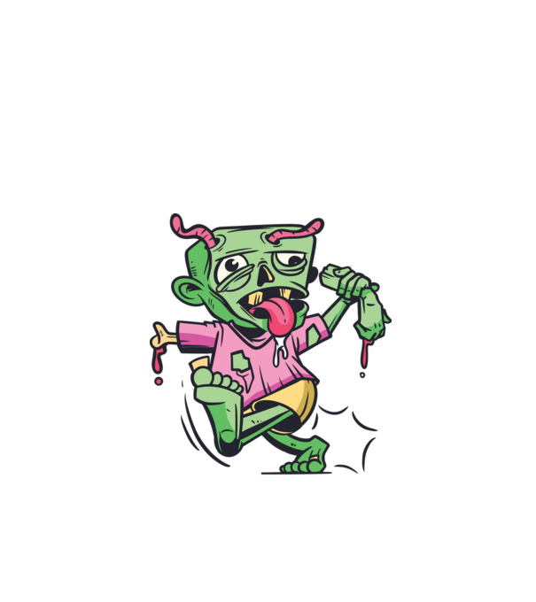 Zombi minta fehér pólón