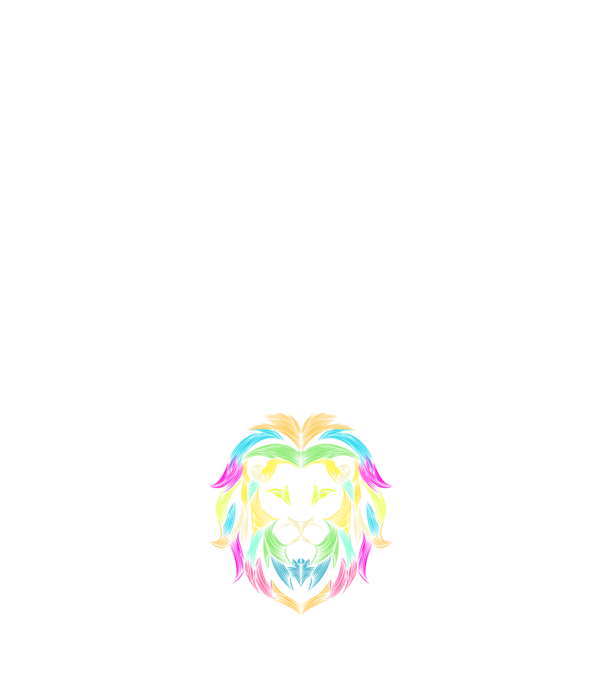 lion line art design minta sötétkék pólón