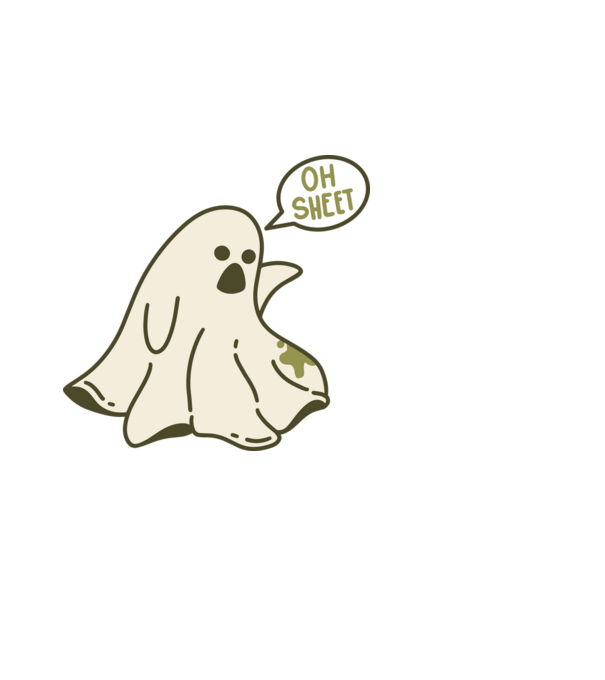 Sheet Ghost minta fekete pólón