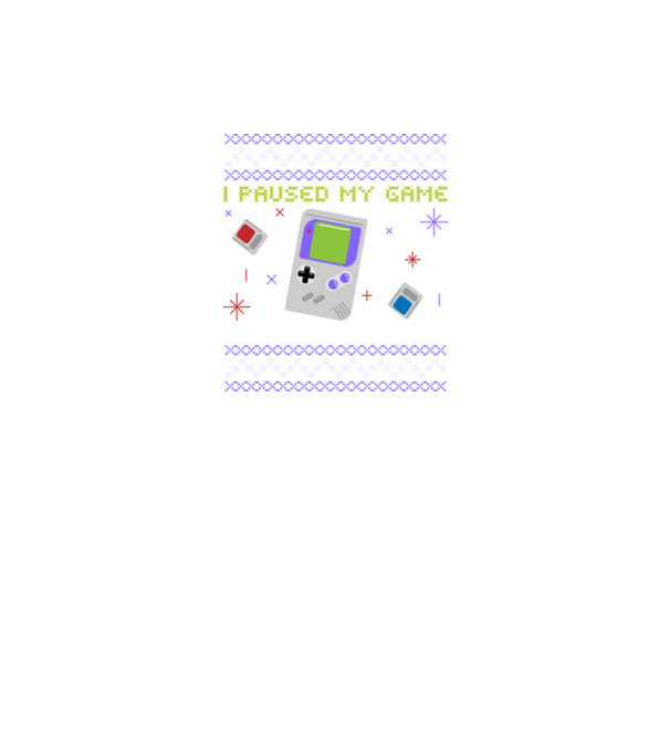 I paused my game to be here - Csúnya pulcsis Gamer minta fekete pólón