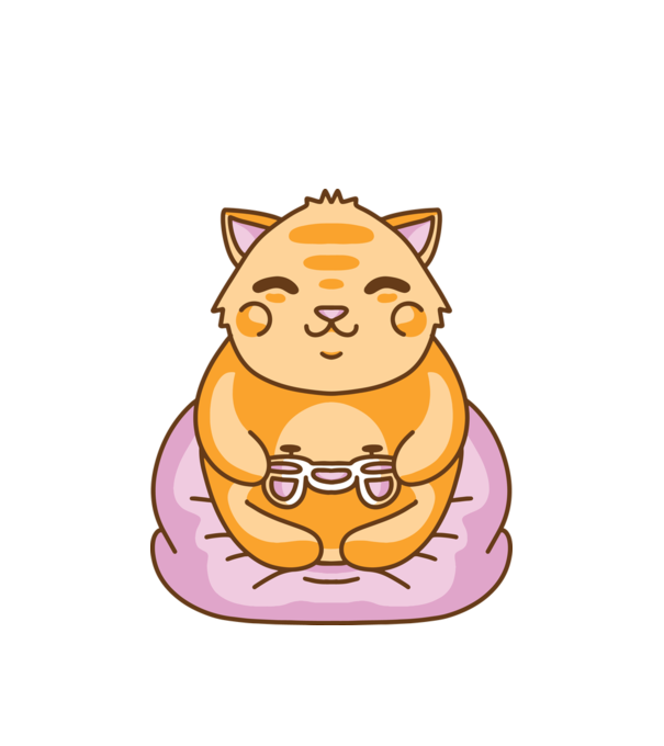 Kawaii Gamer Cica minta fehér pólón