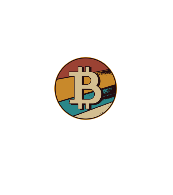 Bitcoin retro minta fekete pólón