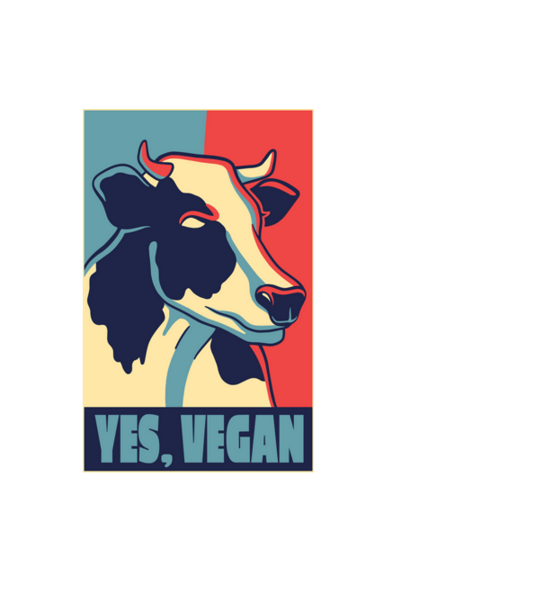 Yes, Vegan minta sötétkék pólón