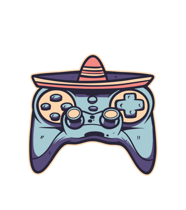 mexican joystick minta fehér pólón
