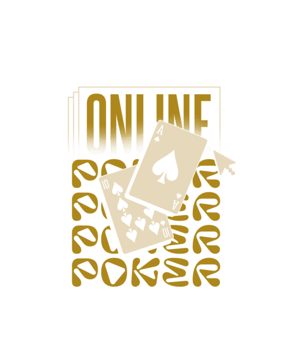 Online Póker minta fehér pólón