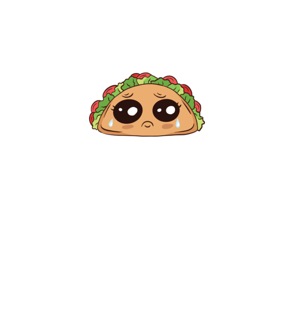 Szomorú Taco minta dusty pink pólón