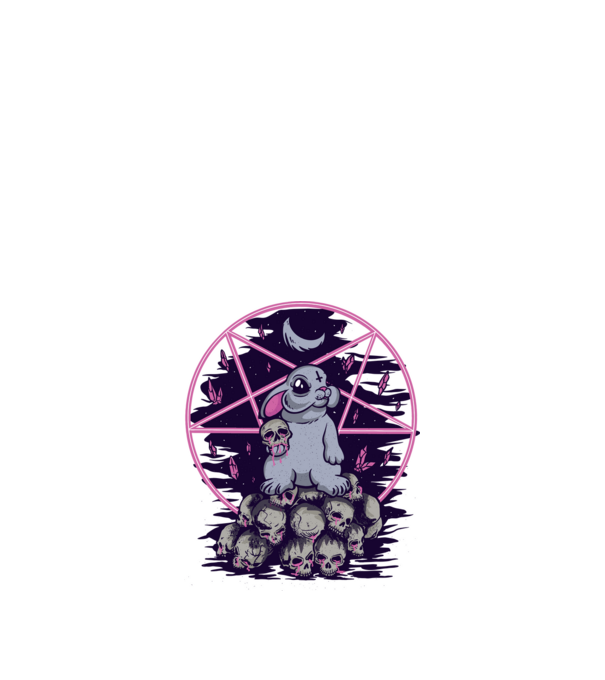 Pentagram nyuszi minta homokszín pólón