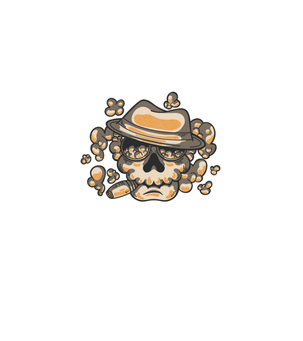 Gang Skull minta szürke pólón
