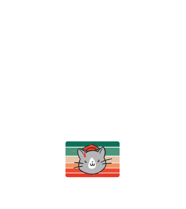 Ballagó cica 2022 minta sötétkék pólón