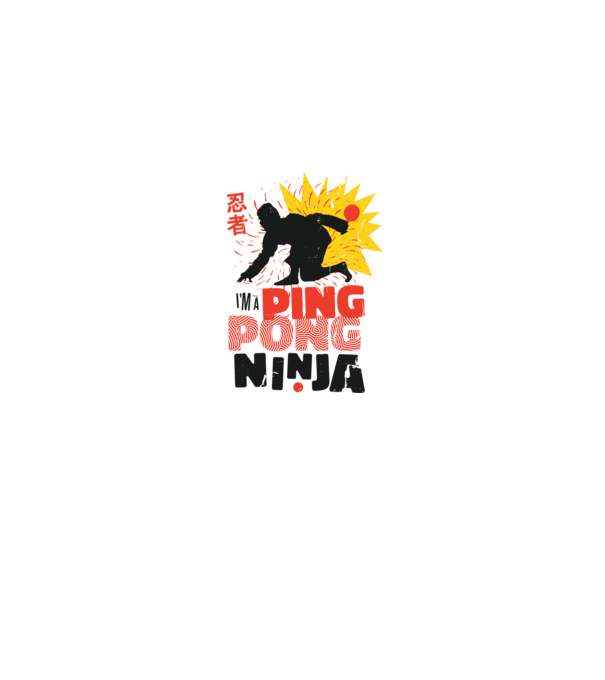 Ping Pong Ninja minta szürke pólón