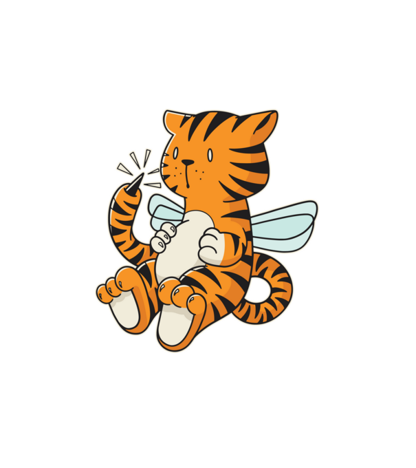 Furcsa tigris minta fehér pólón