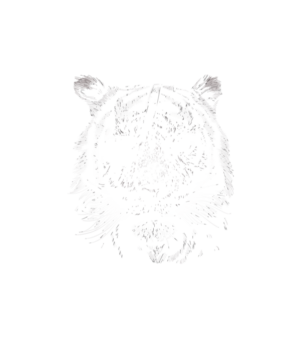 Eyepatch Tiger minta fehér pólón