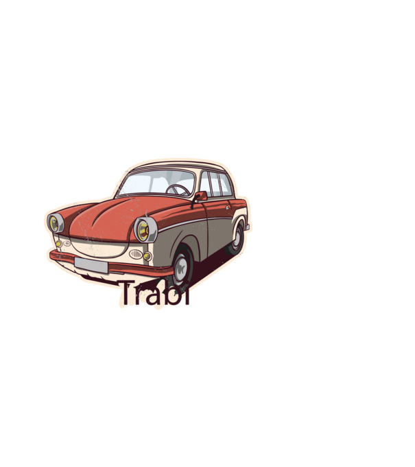Trabant minta fehér pólón