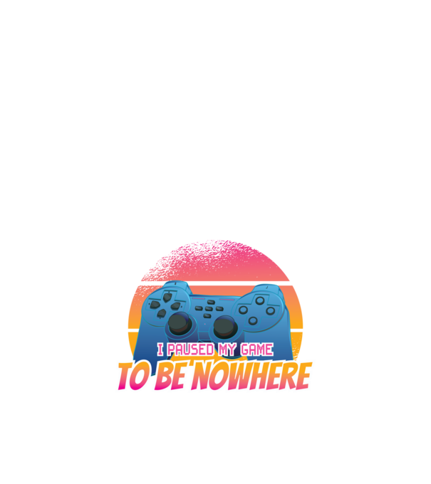 I paused my game to be nowhere minta fekete pólón