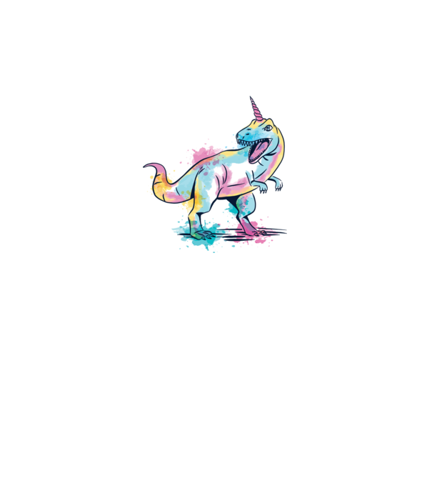 Unicornsaurus - Unikornis Dinoszaurusz minta fehér pólón