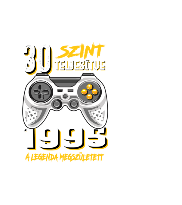 GAMER szint teljesítve 30. 1995 minta fehér pólón