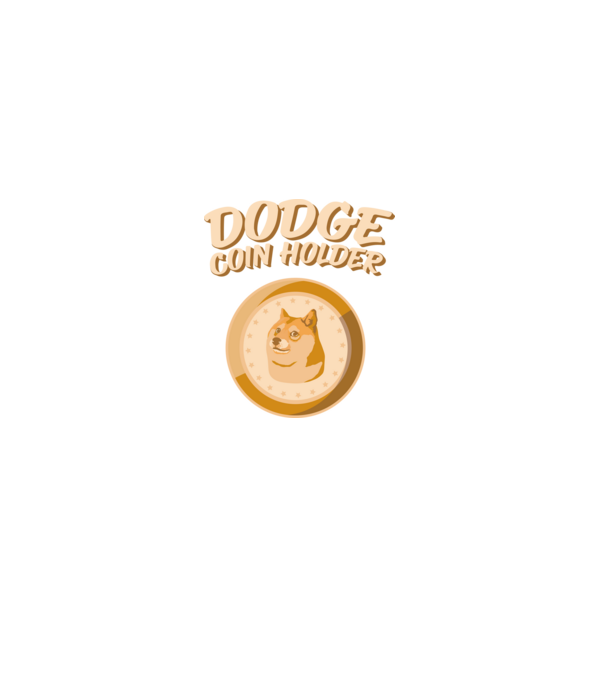 Doge Coin Holder minta fekete pólón