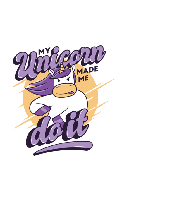 My unicorn made me do it minta fekete pólón