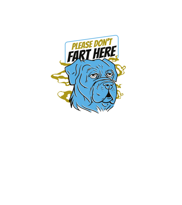 Dont fart dog minta fehér pólón