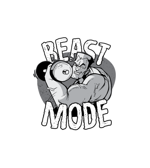 Beast Mode minta fehér pólón