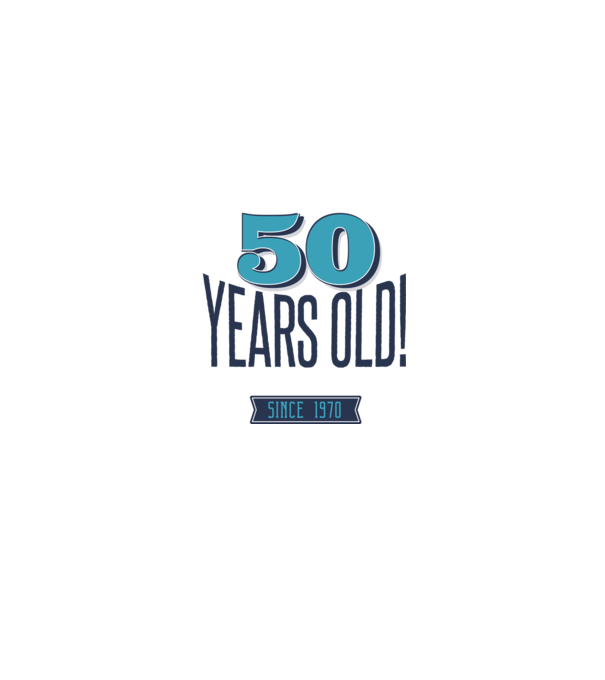 50 years old awesome since 1970 minta fehér/piros pólón