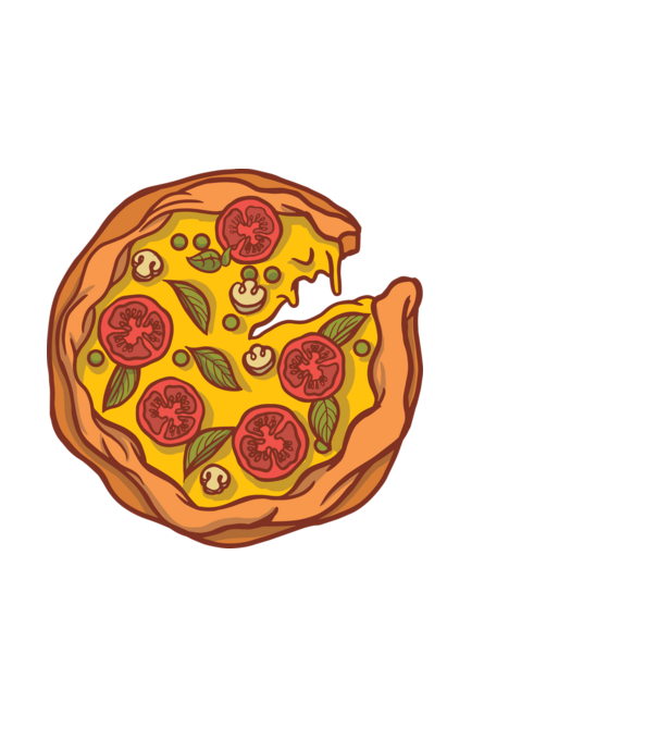 Pizza minta fekete pólón