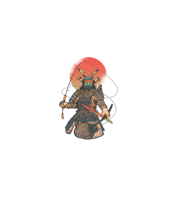 Samurai  minta szürke pólón