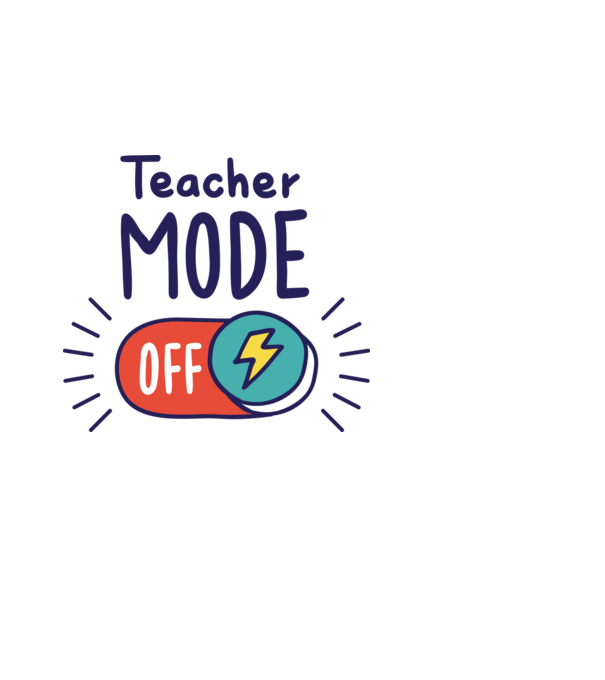 teacher mode off minta fekete pólón