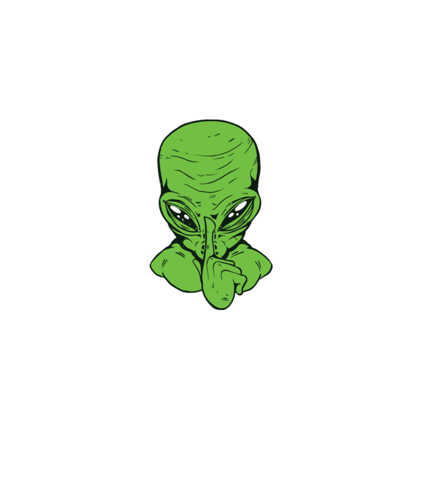 Alien Psszt minta fekete pólón