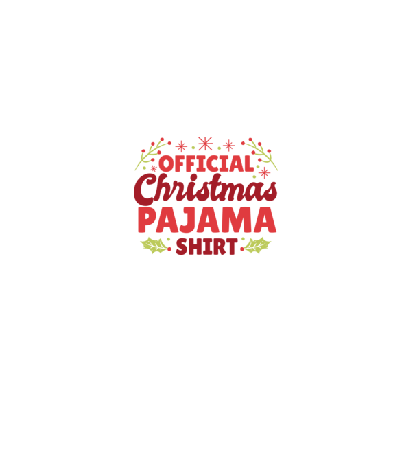 Karácsonyi Pijama minta fehér pólón