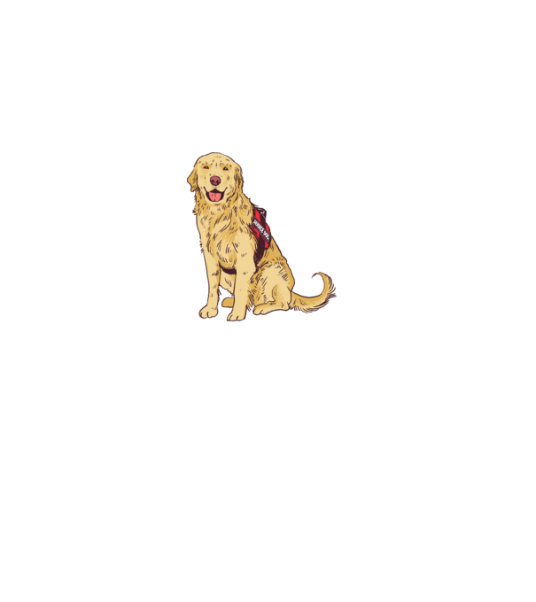 Golden Retriever Szolgálati kutya minta homokszín pólón