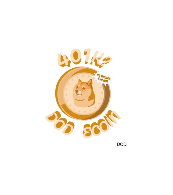 Doge Coin minta fehér pólón
