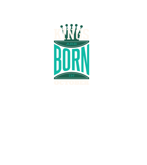 Kings are born in October minta fekete pólón
