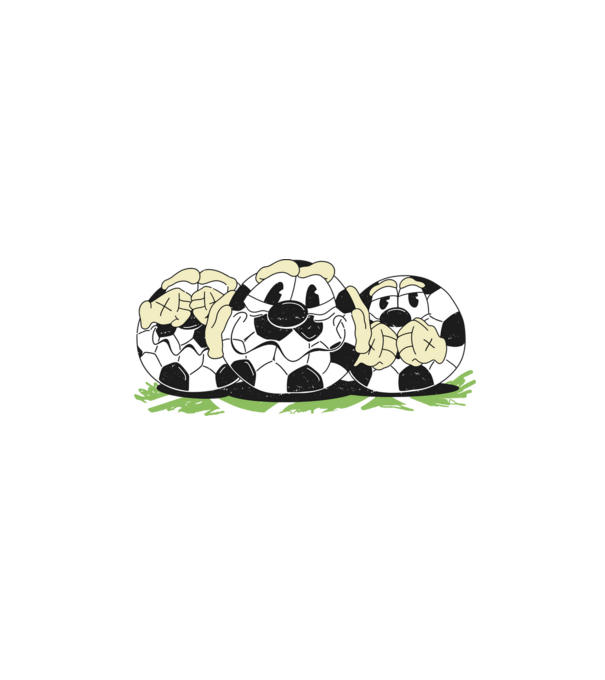 FootballWiseMonkeyStyle minta fehér pólón
