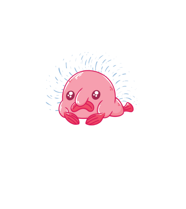 Blobfish minta fekete pólón