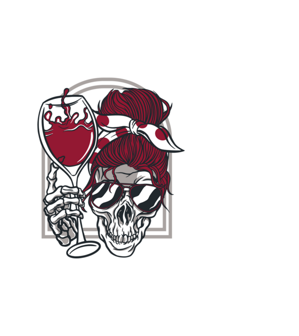 Skull Koponya minta fekete pólón