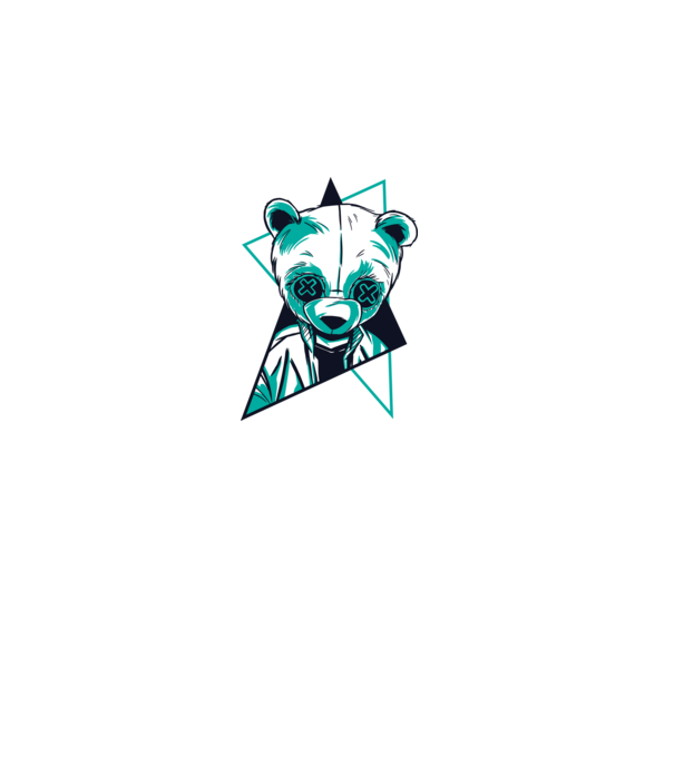 Neon Panda minta homokszín pólón