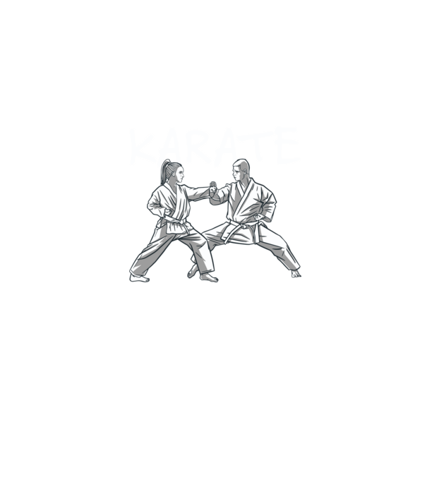 Karate minta farmerkék pólón