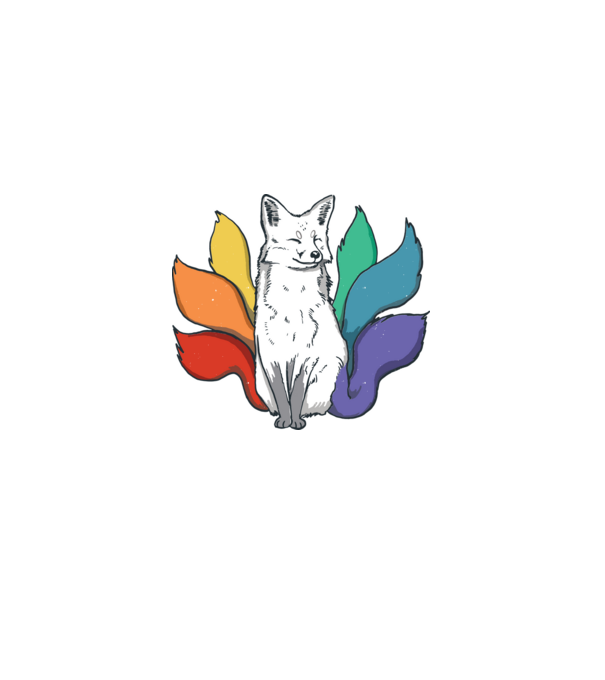LGBT róka minta fehér pólón