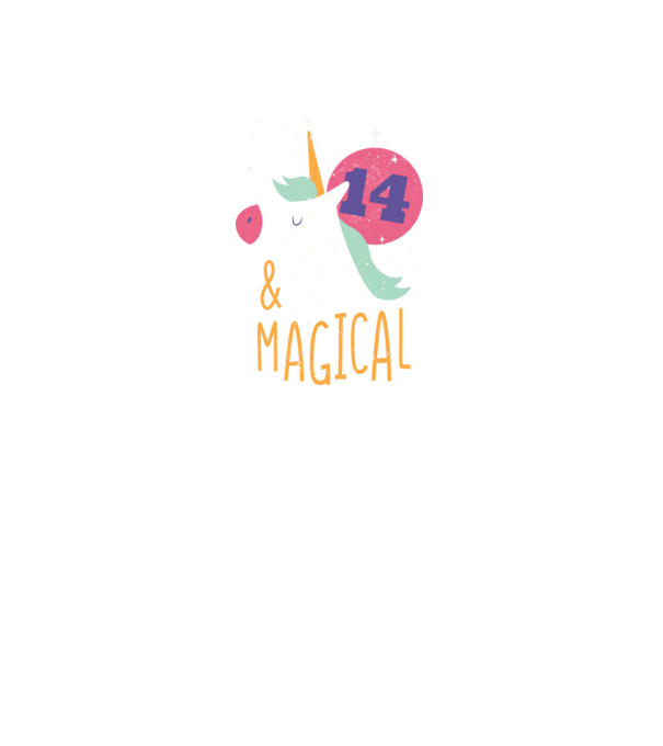 I'm 14 and Magical Unikornis minta fekete pólón