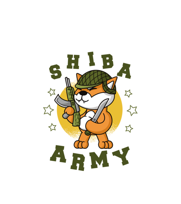 Shiba hadsereg minta fehér pólón