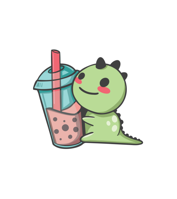 boba dinosaur minta fehér pólón