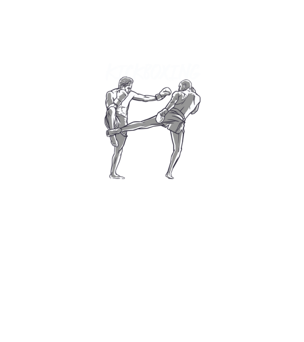 Kickboxing minta fekete pólón